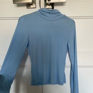 (3 for $24❣️) Softest Baby Blue High Neck Top ☁️